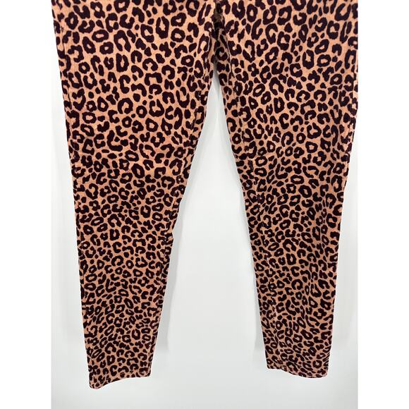 Ann Taylor The Skinny Highest Rise Pink Cheetah Corduroy Pants Women's Size 4 - Picture 3 of 9